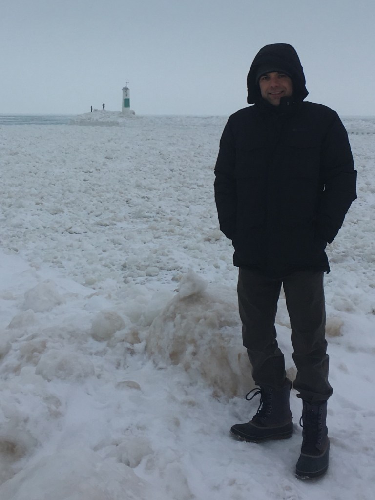 Andando sobre un lago helado