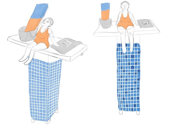 Boceto señora mayor